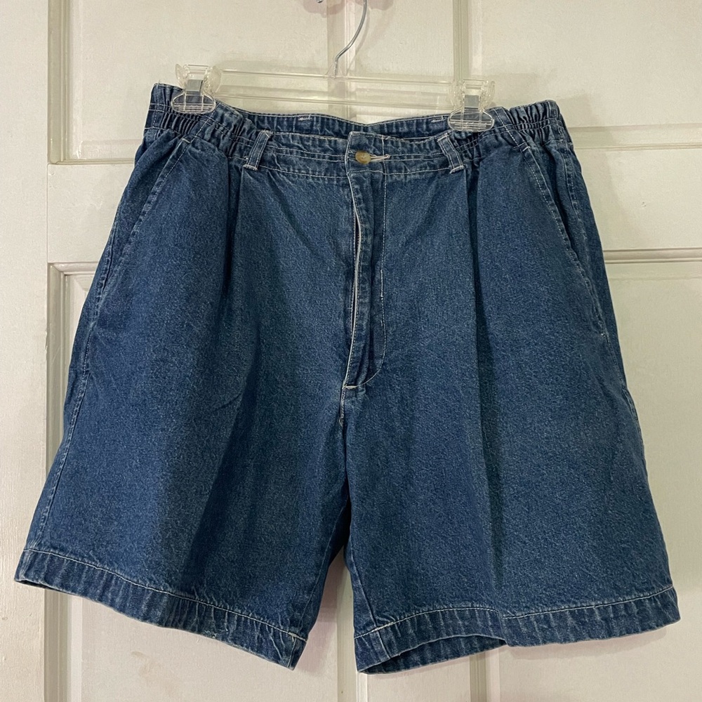 Denim dad shorts